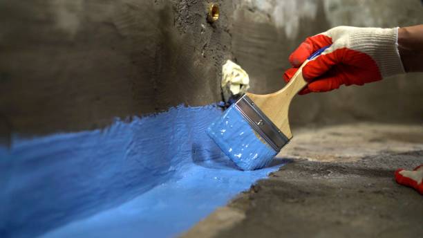 Commercial Waterproofing project at a Washington Grove, MD business property by SJ Waterproofing Pros